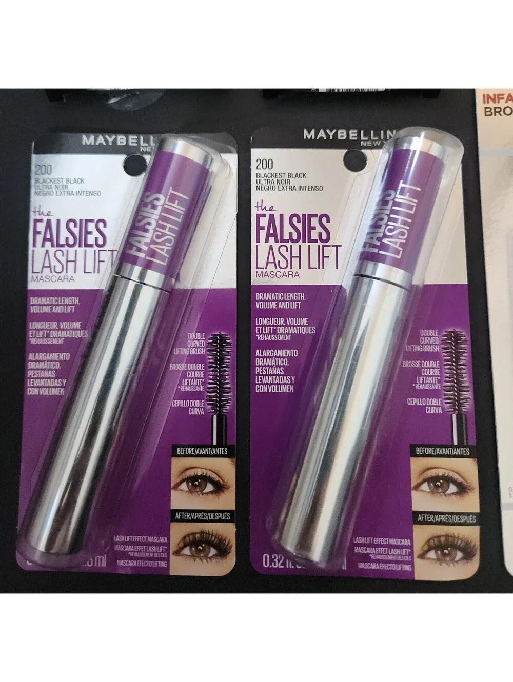 Maybelline Falsies Lash Lift 200 Black Infallible Brow Lamination Eye Makeup